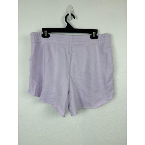 Aerie women's large lavender purple high waisted sweat shorts loungewear casual - Picture 4 of 7